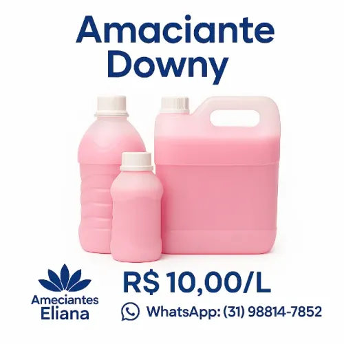 Amaciantes Caseiros Concentrados - Confortex Azul e Downy Rosa - R$ 10/L