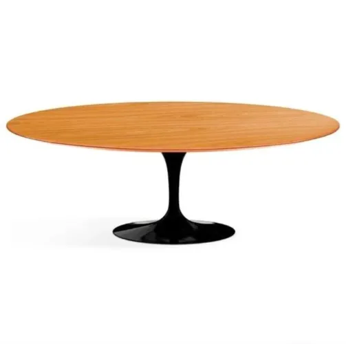 Mesa De Jantar Oval 180x100 <br>ulipa Saarinen Oval 180x100 cm Madeira MDF Base Preta