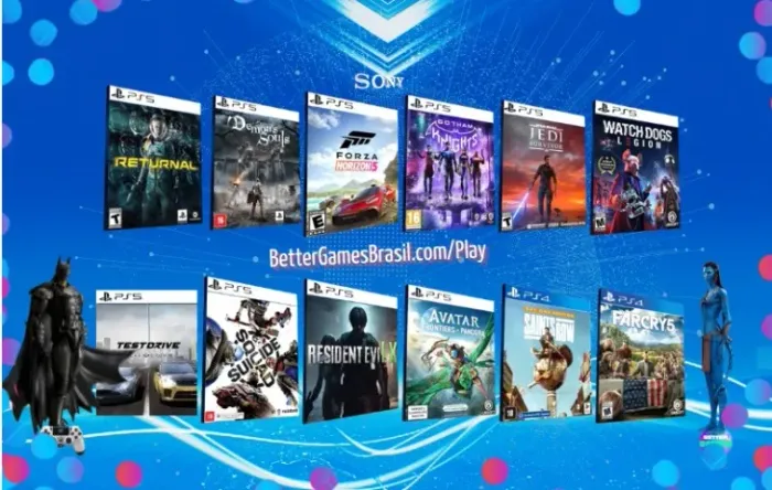 Star Wars - Souls Resident Forza FarCry Avatar - SaintsRow Gotham PS4 Returnal - Squad PS5