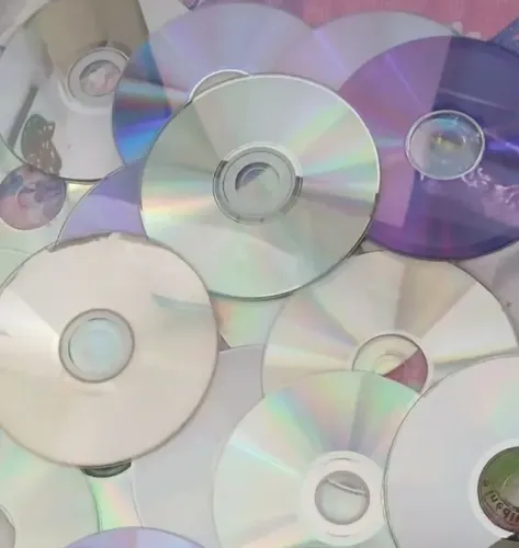 50 Cd e Dvd usados para artesanato reciclagem decoração
