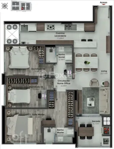 Apartamento à venda Rua São Jorge, Nossa Senhora do Rosário - São José
