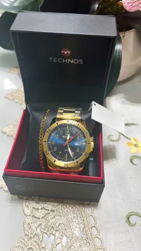 Relógio Dourado Technos Analógico