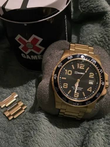 Relógio X-games dourado vendo ou troco