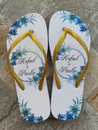 10 pares de chinelos personalizados para todas ocasiões 