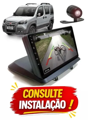 Central Multimídia Fiat Doblo Android AutoCarplay S/ Fio 9Pol Comando de Voz na Canal Som