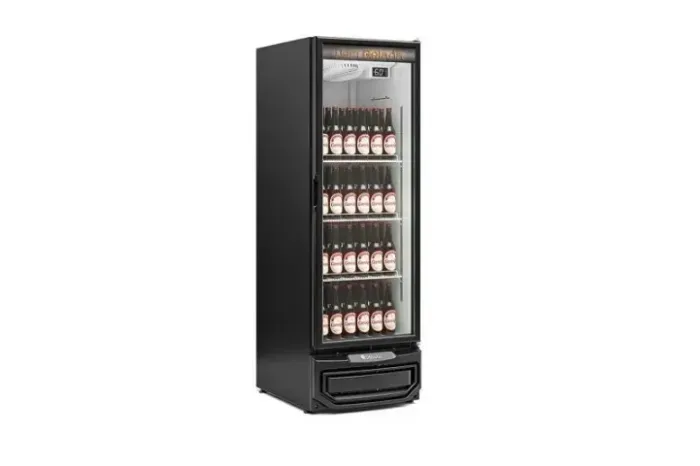 Cervejeira 578 Litros Porta de Vidro Preto 196 Garrafas 600ml 220V Gelopar GCB57V