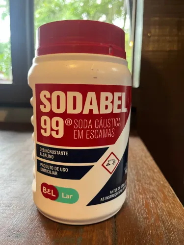 Soda Cáustica em Escamas Sodabel 99 1kg - Nova e Lacrada