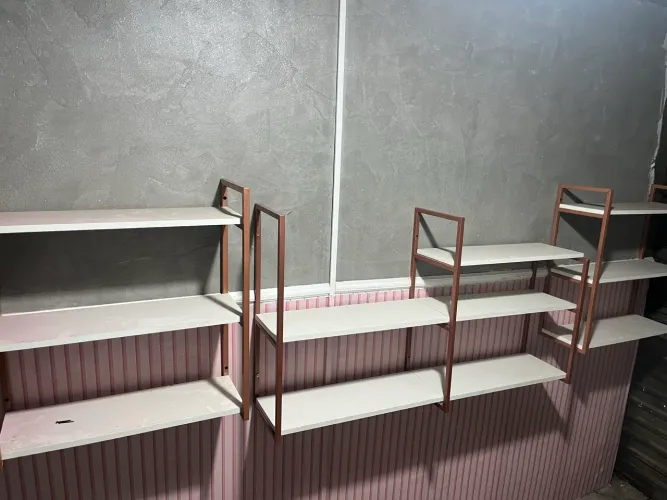 Prateleira suspensa Rose industrial 3 Niveis 