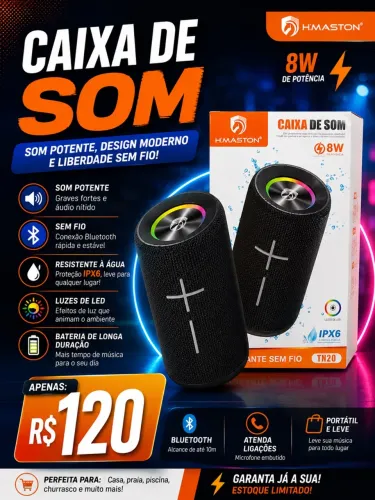 Caixa de Som Bluetooth