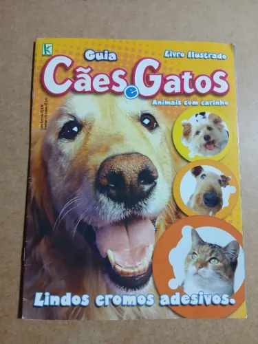 Album incompleto figurinhas guia cães e gatos