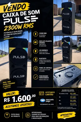 ? VENDO CAIXA DE SOM PULSE 2300W RMS ?