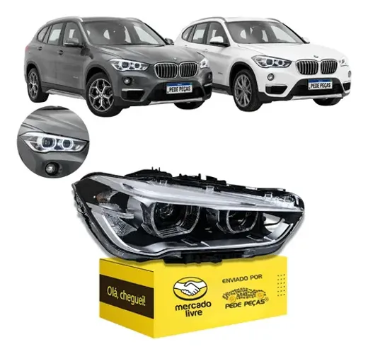 Farol Bmw X1 F48 Xenon Led Drl Integrado 2016 2017 2018 2019 Direito/passageiro