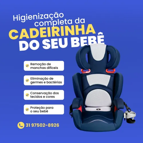 Higienização de cadeirinha infantil e estofados 