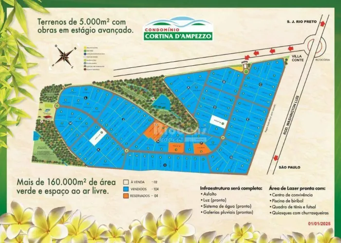 CONDOMÍNIO FECHADO TERRENOS 5.000m² a partir R$ 880.000,00 (parcela)