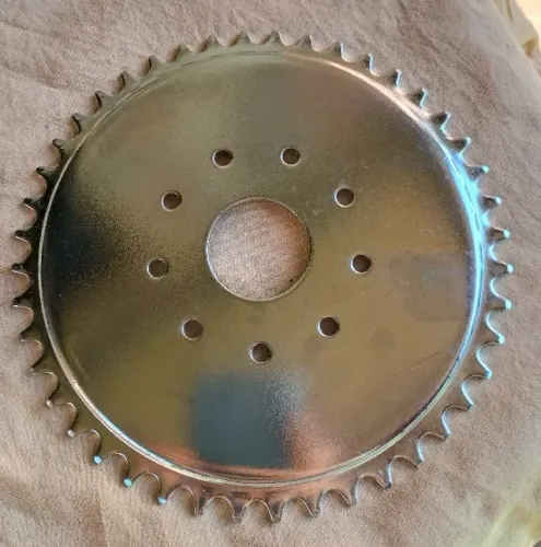 Coroa 44 Dentes Aço Prata Para Bicicleta Motorizada