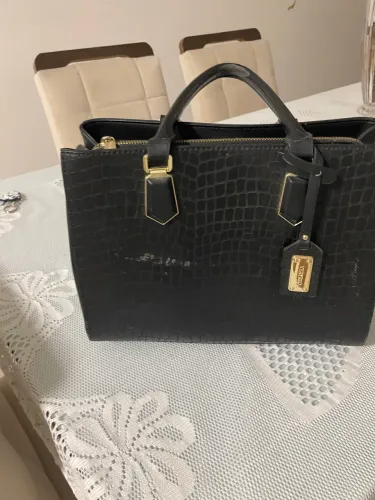 Bolsa feminina couro preta
