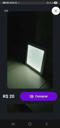 Kit 3 painel de LED de embutir quadrado