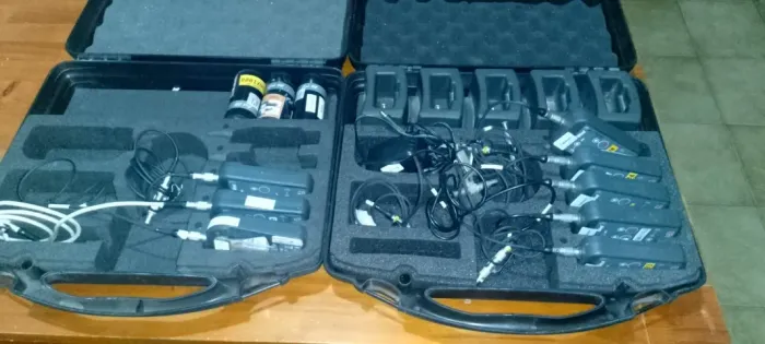 kIT COM 08 DOSÍMETROS WED007 + ACESSÓRIOS carregadores e calibradores 01db