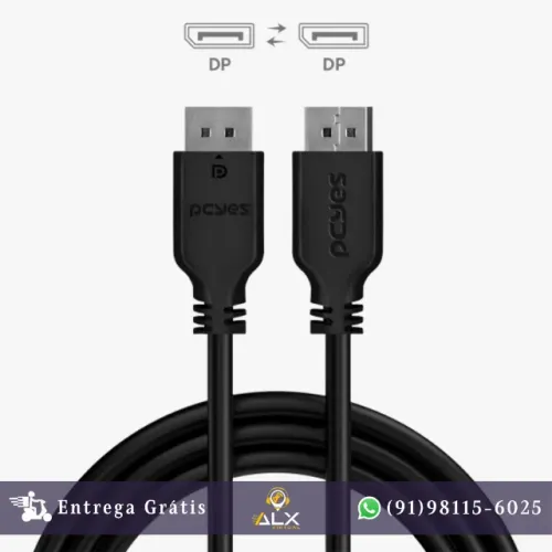 Cabo Displayport 1.2 Pcyes - 2 Metros - Pdpm-2 *ENTREGA GRÁTIS*