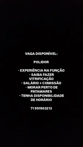 Vaga disponível