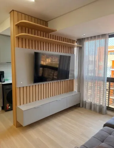 Apartamento 2 dormitórios sendo 1 suíte, semi mobiliado no residencial Parque das Nações