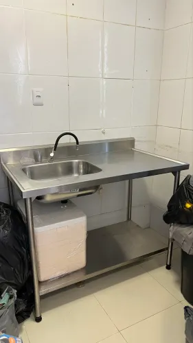 Bancada c/ cuba inox