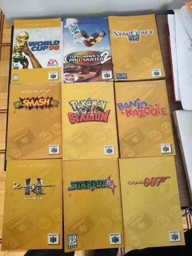 Manuais Originais de Jogos Nintendo 64