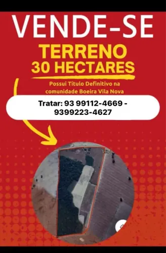 Terreno 30 hectares em mojui dos Campos
