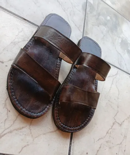 Sandália de couro masculino artesanal n 40/41/42