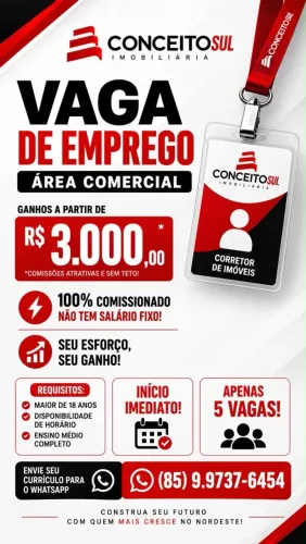 Vaga para corretor de imóveis 