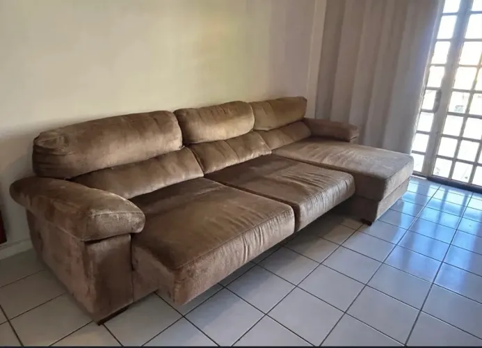 Sofá 6 lugares retrátil e inclinável 