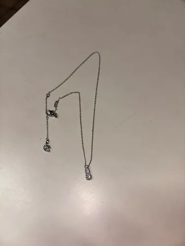 colar swarovski solitário ródio