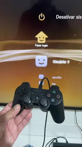 PS3 Desbloqueado com dois controles 3 jogos mídia digital