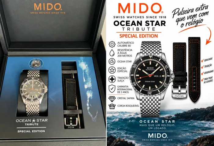 Relógio MIDO Ocean Star Tribute Edição Especial