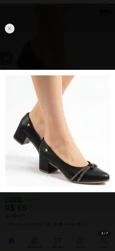 Scarpin Azzav Feminino Salto Bloco Baixo Conforto Original