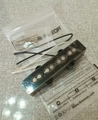 Captador de baixo jazz bass fleor. Alnico 5. Fio de pano.novo