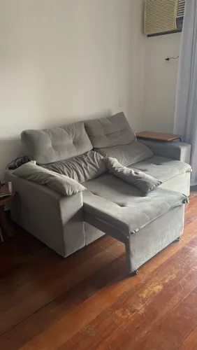 Sofá Retrátil 2 lugares Cinza