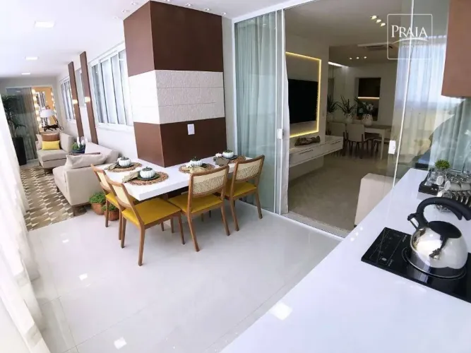 Apartamento porteira fechada com 4 dormitórios à venda, 136 m² por R$ 2.210.000 - Praia da