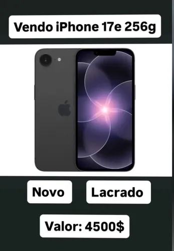 iPhone 17e 256g Novo Lacrado NF Nacional