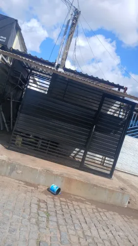 (MODELO PRA FAZER) Portão de 3,20m por 2,30 altura pintado. Com trilho e guia