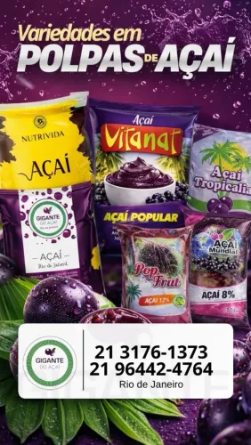 Açaí e polpa de frutas em atacado e varejo