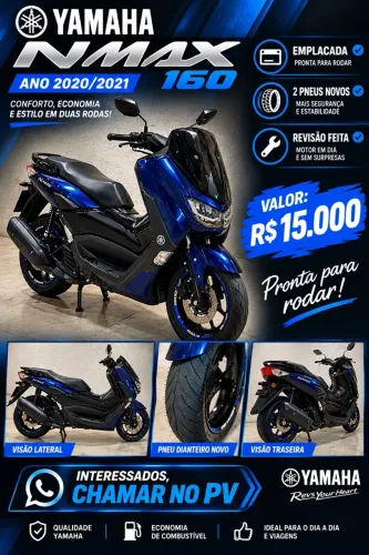 Yamaha NMAX 160 ABS 2020/2021 - Emplacada e Revisada