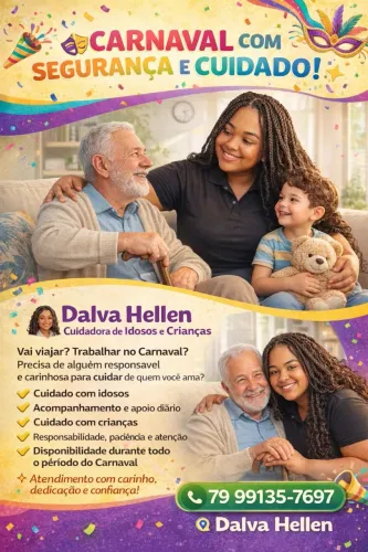 SOU CUIDADORA! ESTOU A DISPOSIÇÃO!