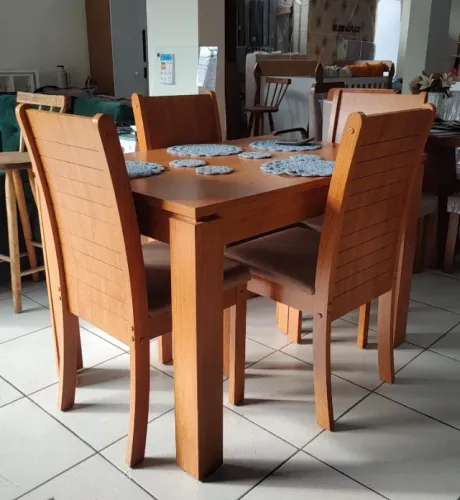 Mesa de jantar Athenas Lopas 4 lugares na pronta entrega