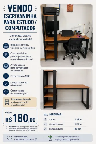Escrivaninha para estudo / computador