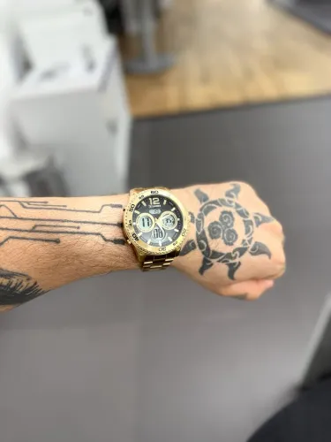 RELÓGIO X-games masculino dourado XMGSA005 dourado