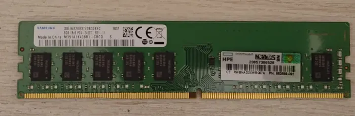 Memória RAM Samsung DDR4 8GB UDIMM 2400MHz ECC Servidores - Certificada HP