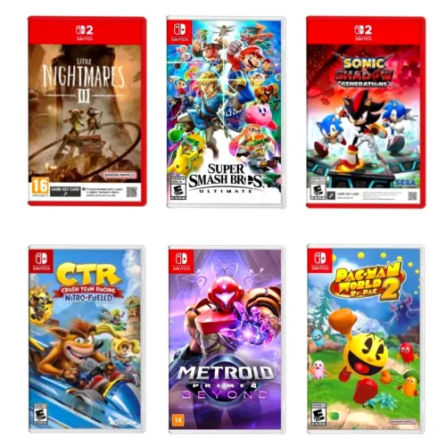 Jogos de Nintendo Switch 1 & 2 mídia físico (lacrados)