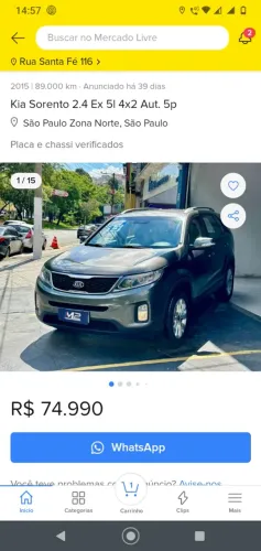 Kia Motors Sorento 2.4 16V 4X2 Aut. 2015