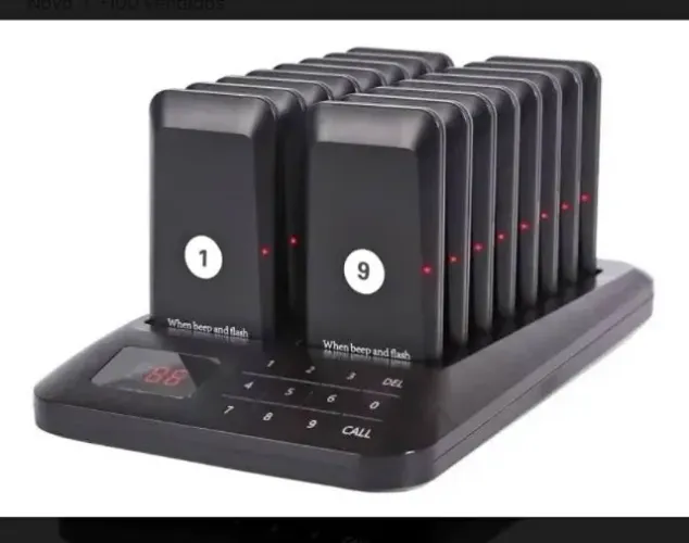 Chamador wireless restaurante - senha para fila - comanda eletrônica